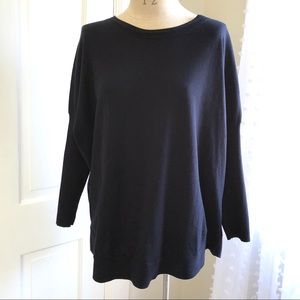 J Crew navy oversized dolman sleeve sweater